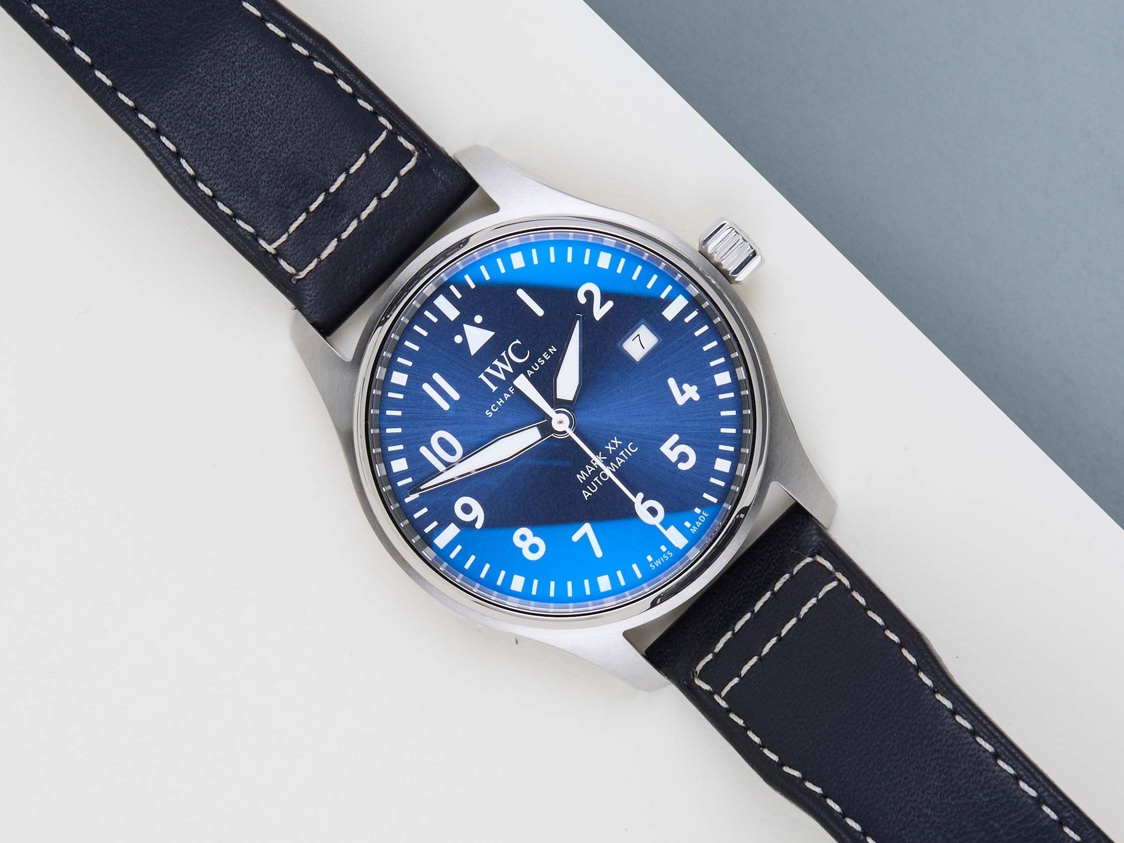 IWC Pilot Mark XX Automatic 40mm Stainless Steel Case Blue Dial