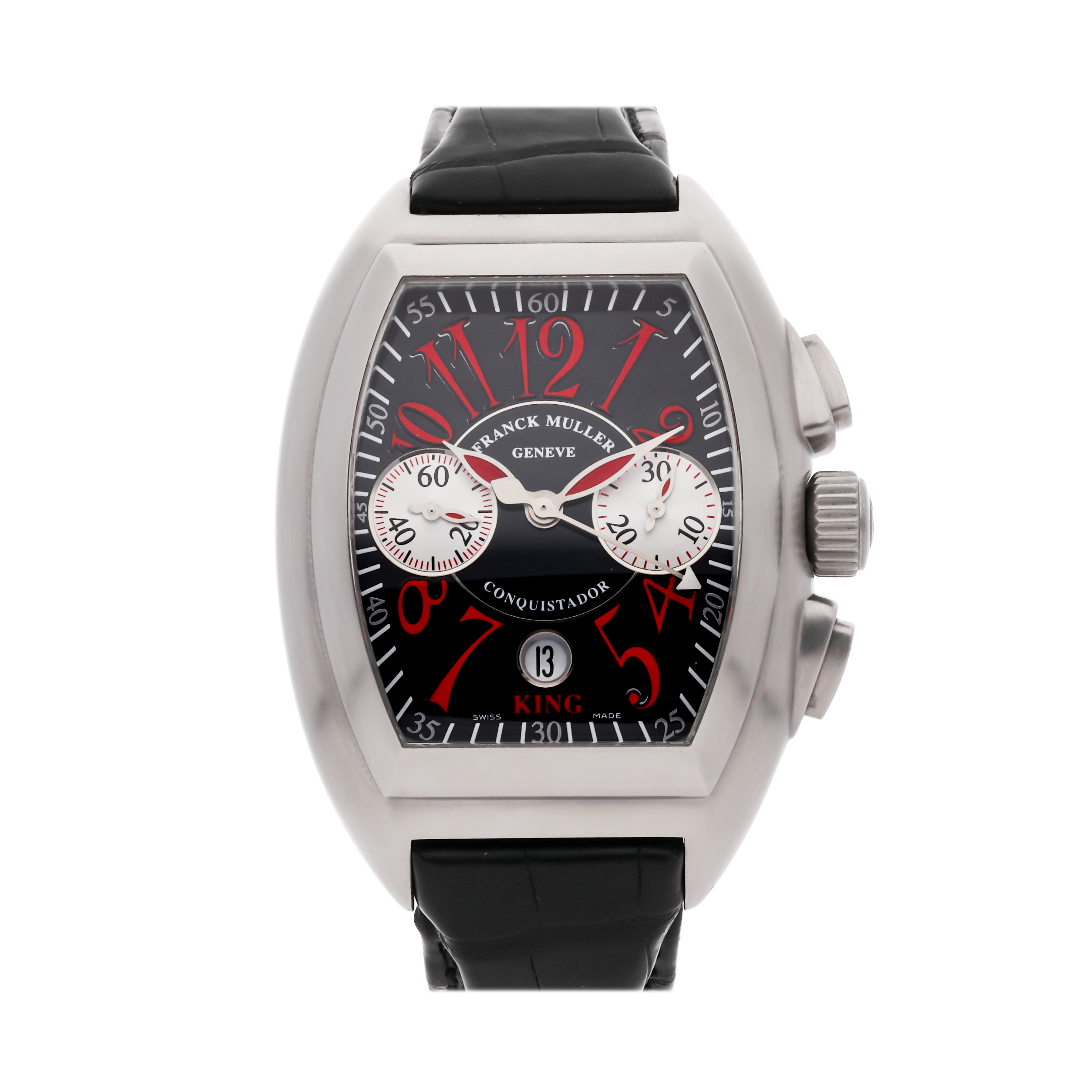 びび Franck Muller Conquistador King Rosso Vivo Watch Stainless