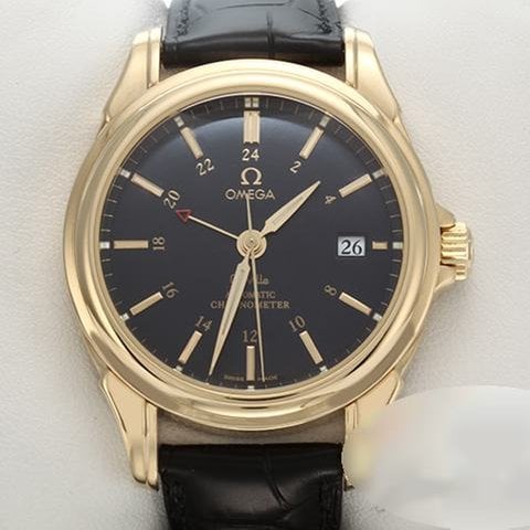 Omega De Ville Co-Axial 38.7 GMT Yellow Gold 4633.80.33 - Horoview
