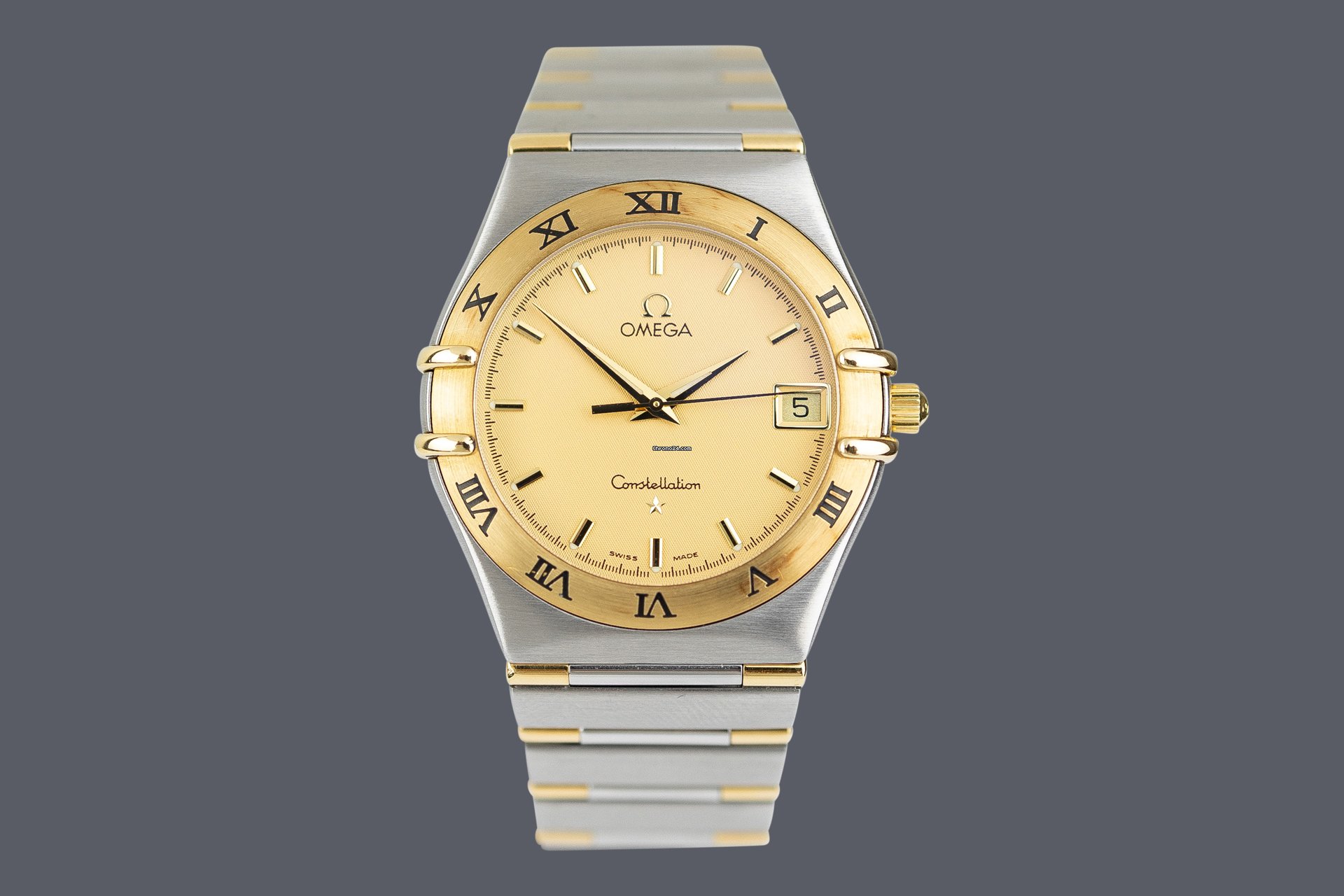 Omega Seamaster Polaris Day-Date Gold Titanium Diamonds