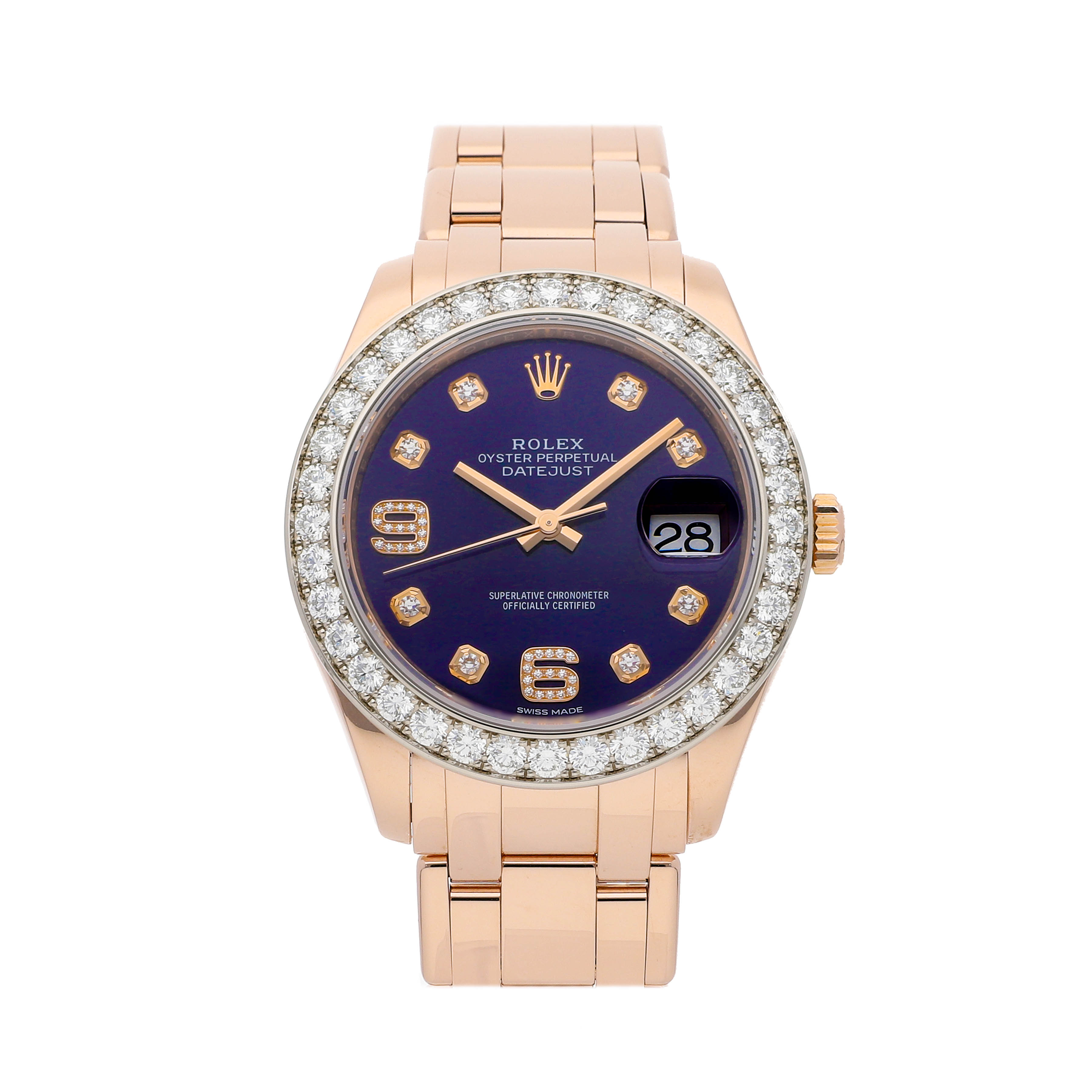 Rolex Pearlmaster Datejust Pearlmaster Rose Gold Purple Dial