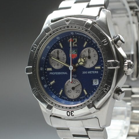 Tag Heuer Ref CK1112 Blue Dial Chronograph Men's Watch – M