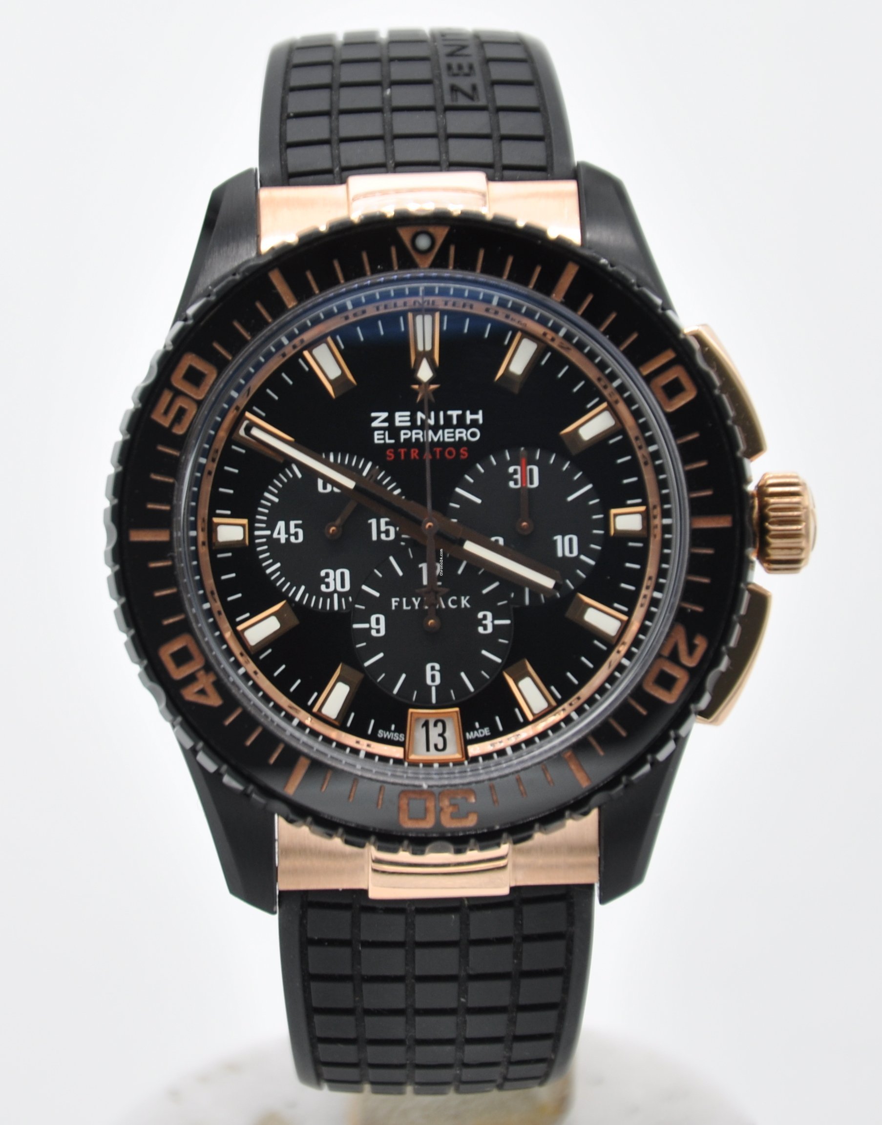 Zenith El Primero Stratos Flyback Alchron Rose Gold 45.5mm 85.2060