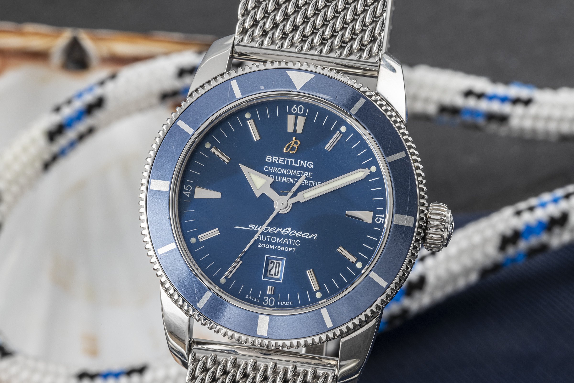 青リベ　14mg 30day 301 / A17320 Breitling Superocean Heritage 46 Automatic Mens XL