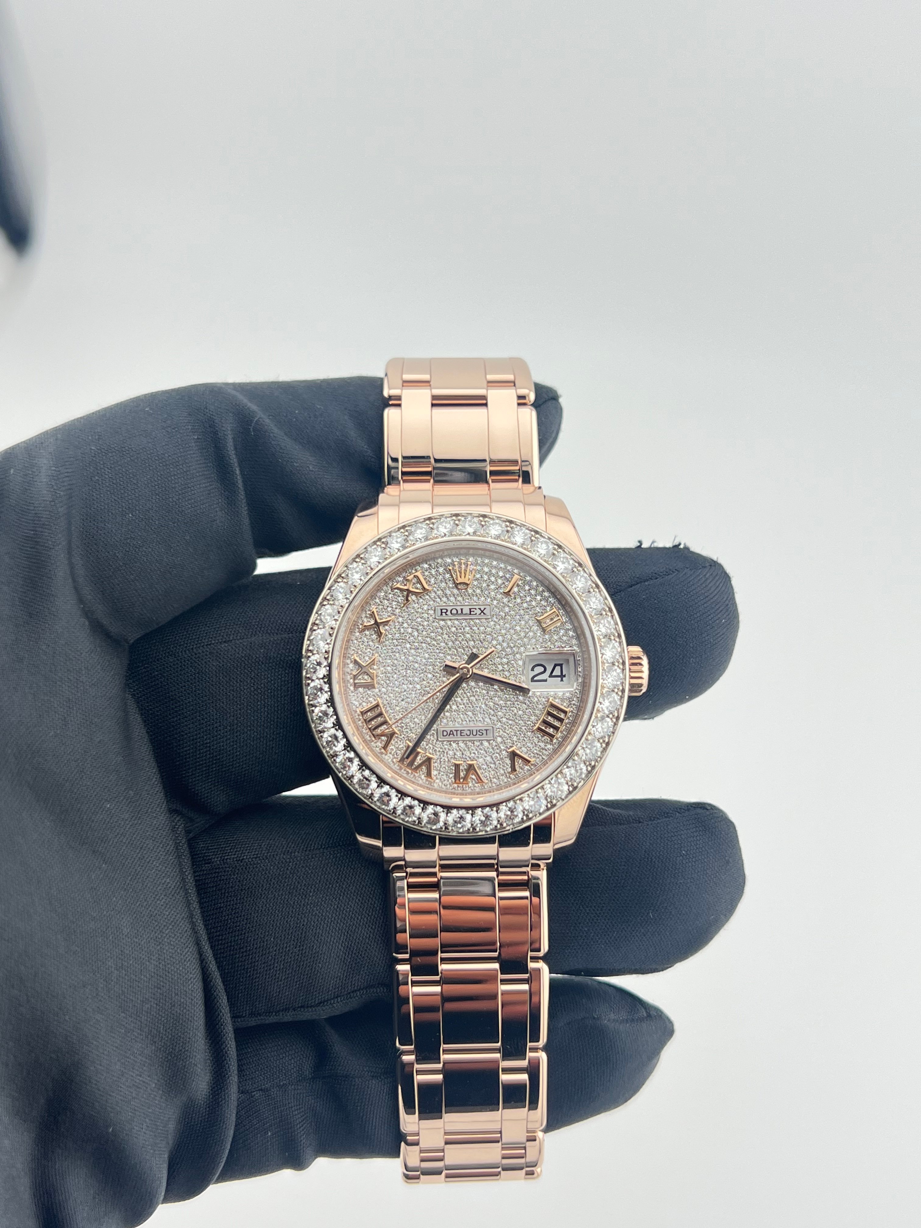 Rolex Pearlmaster Datejust Pearlmaster Rose Gold Purple Dial