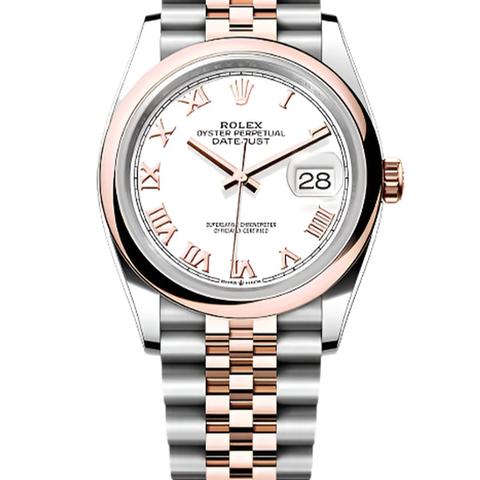 (じゅん) Rolex Datejust 36 NEW 2024 White Index Dial Two Tone Rose
