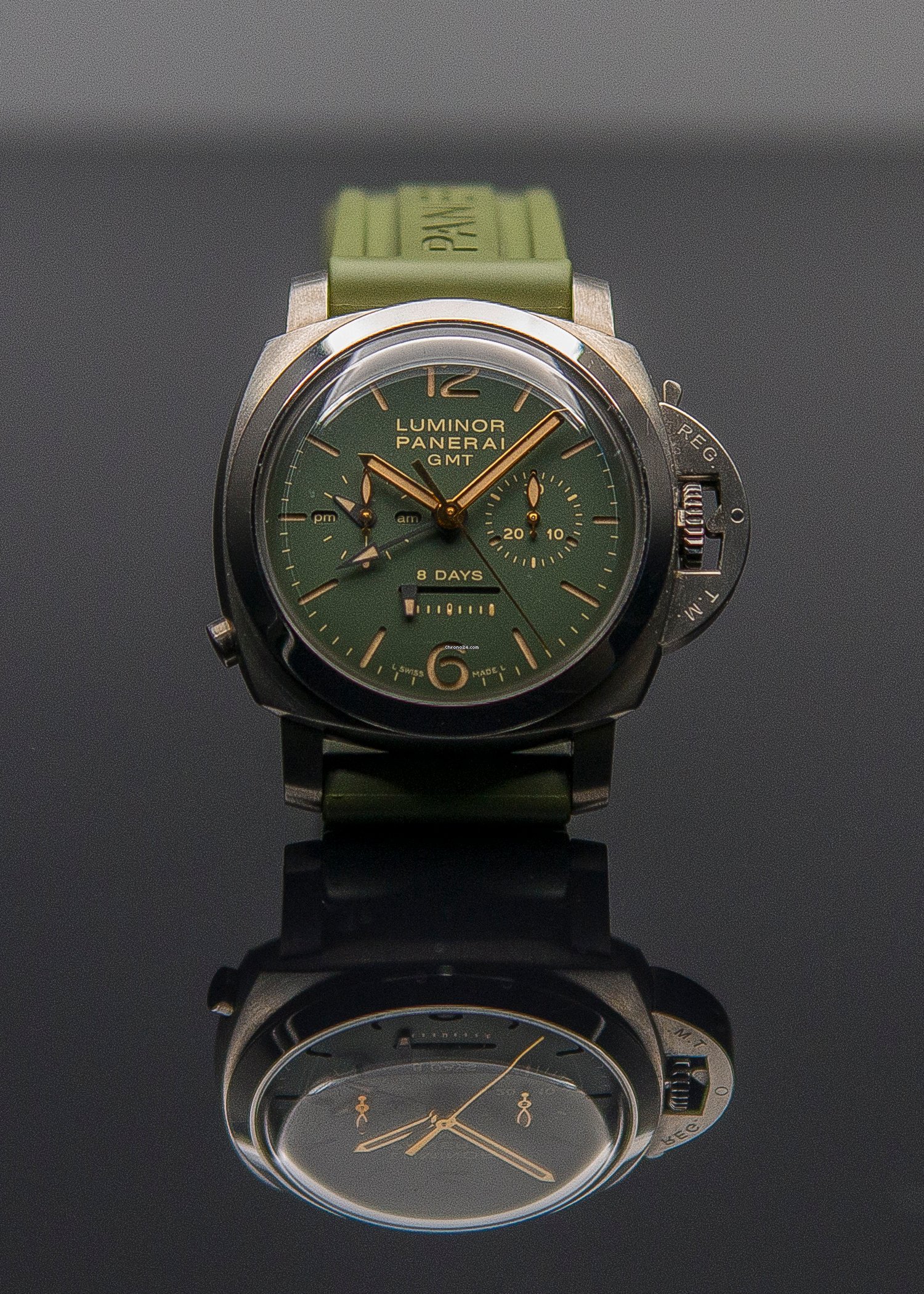 Panerai Luminor 1950 Chrono Monopulsante 8 Days GMT Titanio