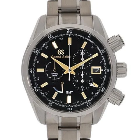 大*弘様 セイコー クロノグラフ 美品 Grand Seiko Spring Drive Chronograph Titanium SBGC205 - Horoview