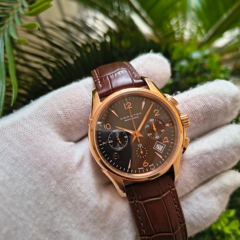 Hamilton Jazzmaster Automatic Chronograph 42mm Black Dial PVD Gold