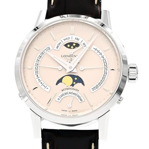Longines 1832 1832 Retrograde Moonphase Stainless Steel - Horoview