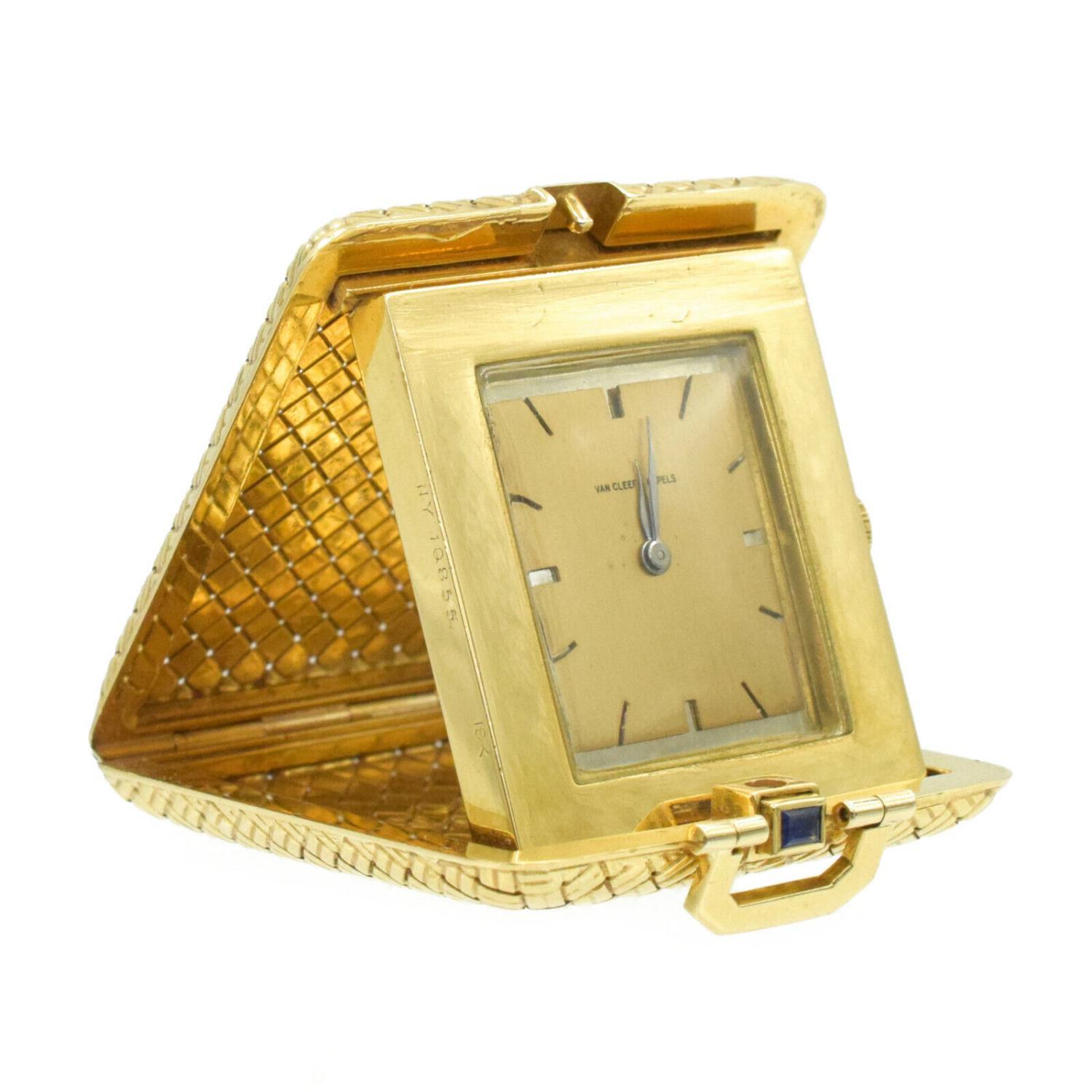 Vintage Van Cleef & Arpels 18k Yellow Gold Pocket Watch, Circa 1960's