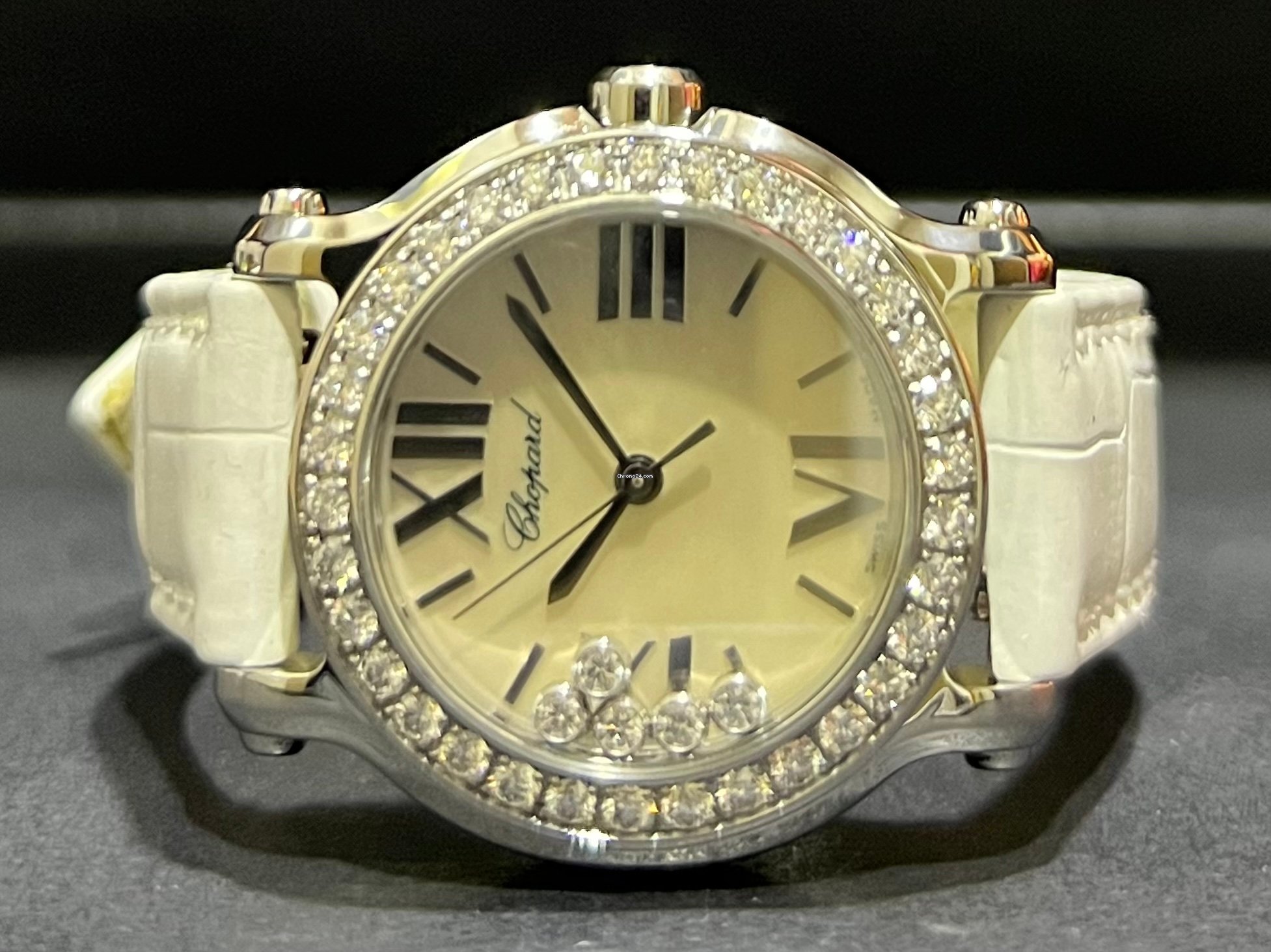 Chopard Happy Sport Mini 278509-3006 White Shell/Diamond Ladies  