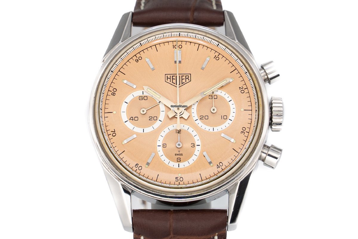 ピンキープラス 残り1時間！！特別大特価！！ さっちゃん様 TAG Heuer Carrera 1964 Lemania Salmon CS3112.BC0793 - Horoview