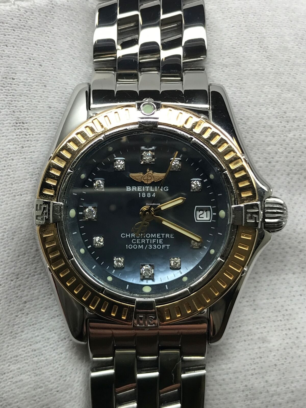 Breitling Callistino diamond D72345 Blue Diamond Dial Quartz  display picture 1
